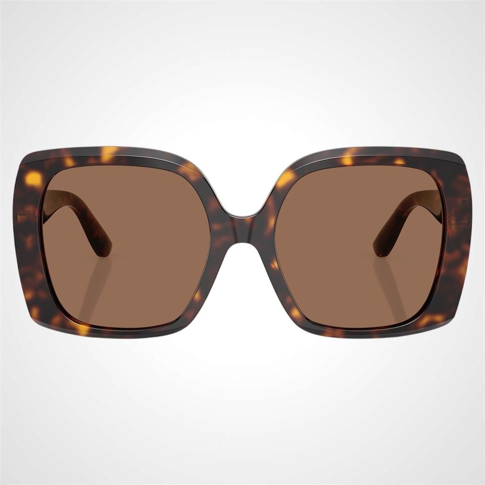 New Dolce & Gabbana Sunglasses Brown Acetate Square Gold Metal DG - Picture 2 of 6